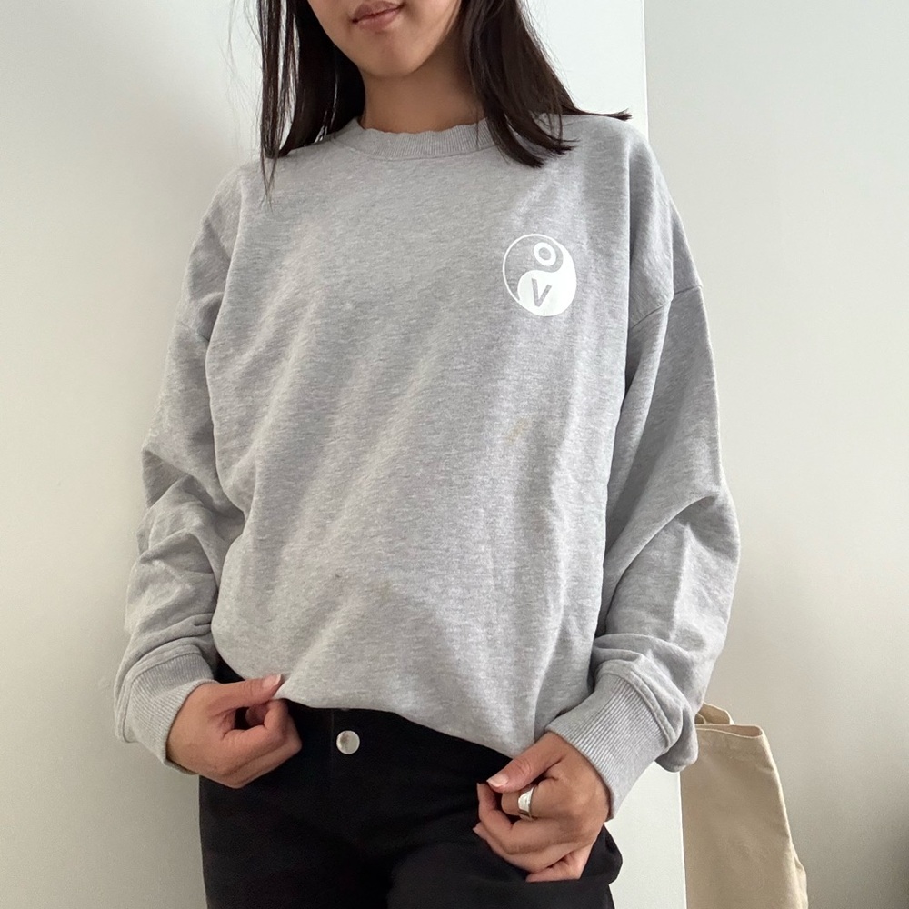 Outdoor Voices Light Gray Women's Crew Neck Sweater